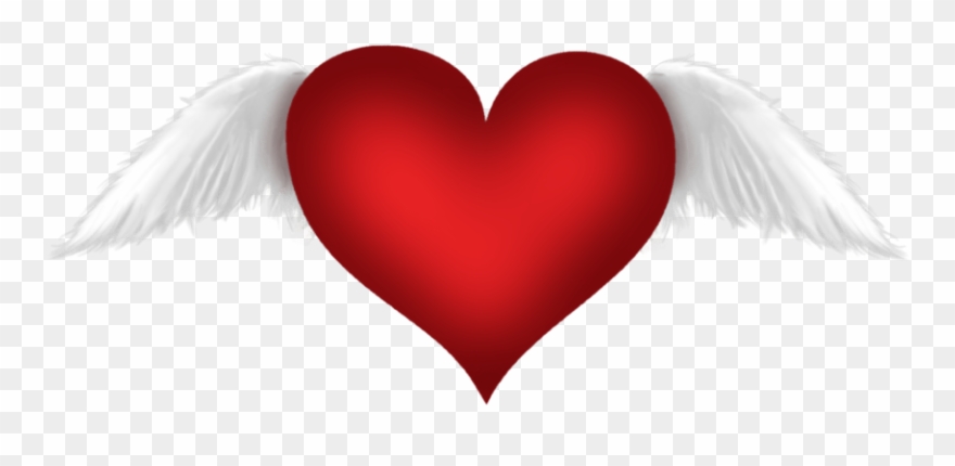 Red Heart With Wings Clipart