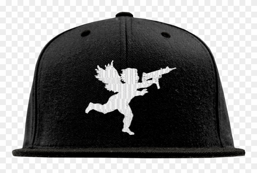 Cupid White On Black - Vanilla Ice Hat Clipart