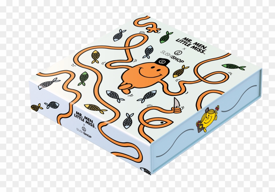 Sushi Shop Celebrate Mr Men & Little Miss 45th Anniversary - Illustration Clipart