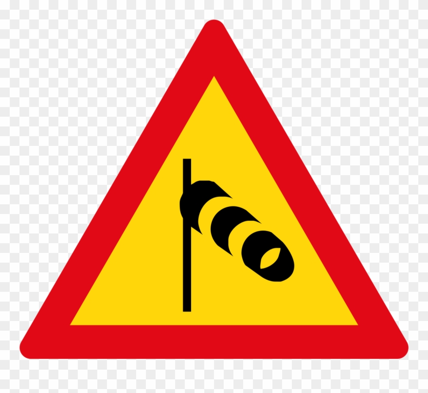 Sadc Road Sign Tw349 - High Wind From The Right Clipart