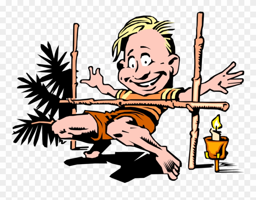 Vector Illustration Of On Holiday Vacation Male Dances - Limbo Clip Art - Png Download