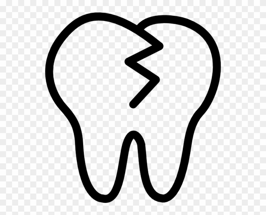 Clipart Shapes Black And White - Human Tooth - Png Download