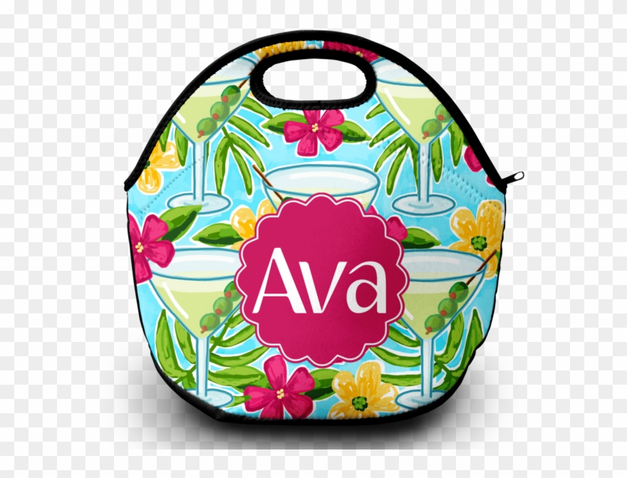 Monogram Lunch Bag Martini Clipart