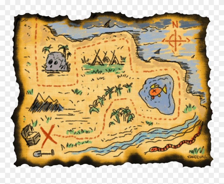 Draw A Adventure Map Clipart