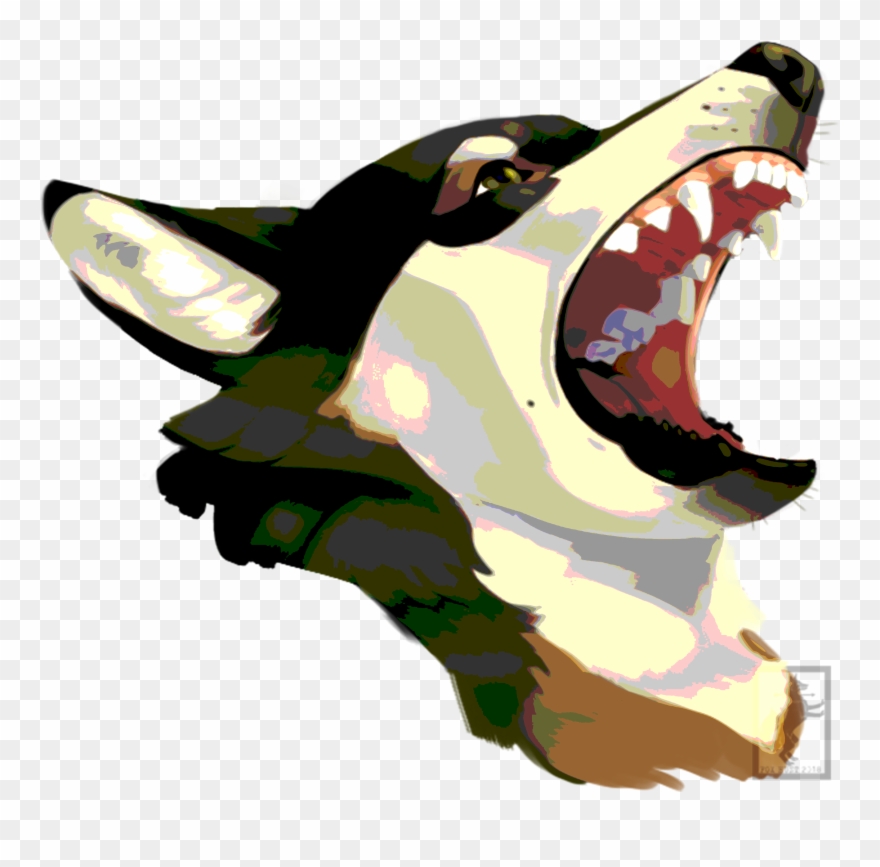 Scream - Dog Yawns Clipart