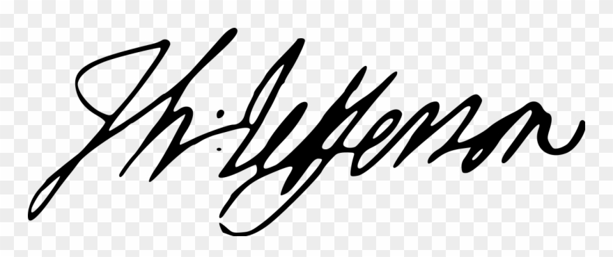 Thomas Jefferson's Signature - Thomas Jefferson Signature Clipart