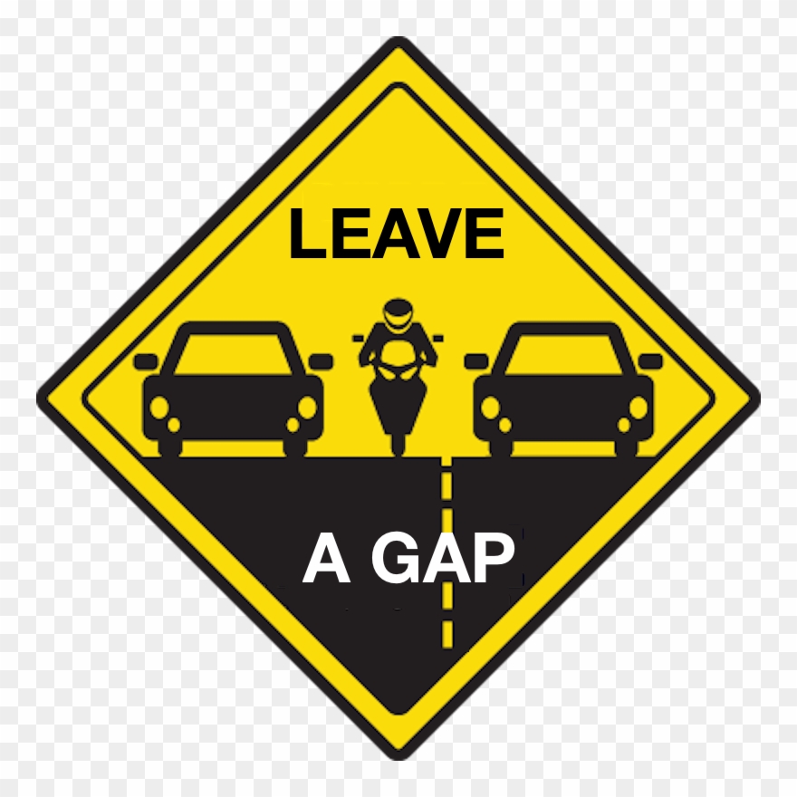 Motorcycle Road Signs - Lane Splitting Clipart