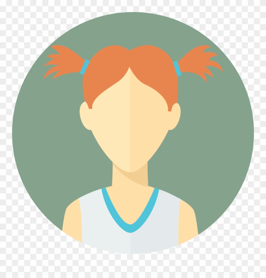 Flat Faces Icons Circle 18 - Flat Student Icon Png Clipart