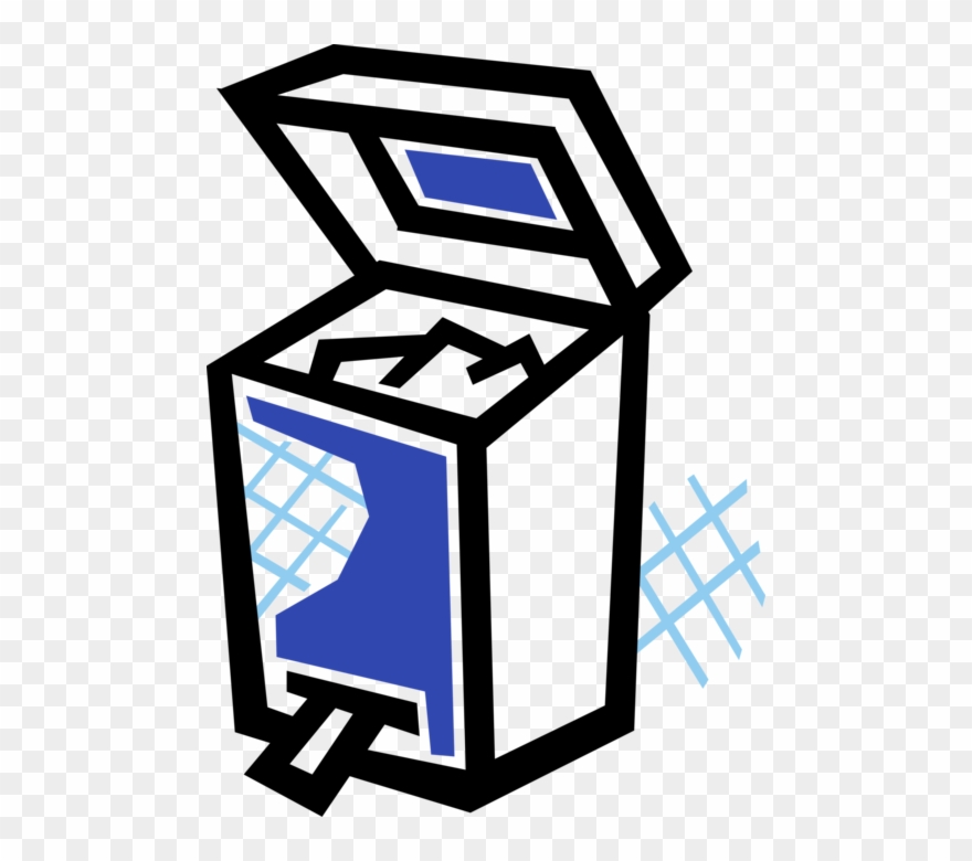 Vector Illustration Of Waste Basket, Dustbin, Garbage Clipart