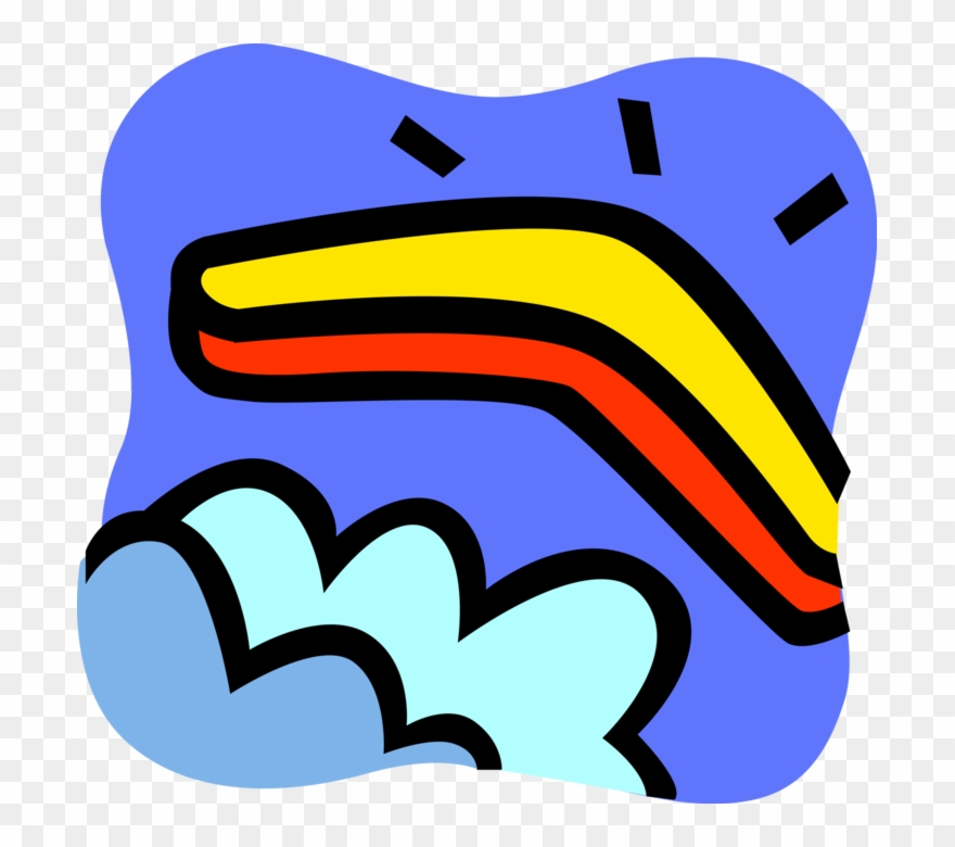 Vector Illustration Of Australian Boomerang Used By Clipart
