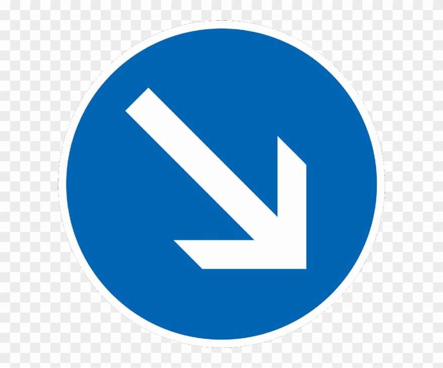 Rechts Vorbei - Müssen Sie Sich Bei Diesem Verkehrszeichen Verhalten Clipart