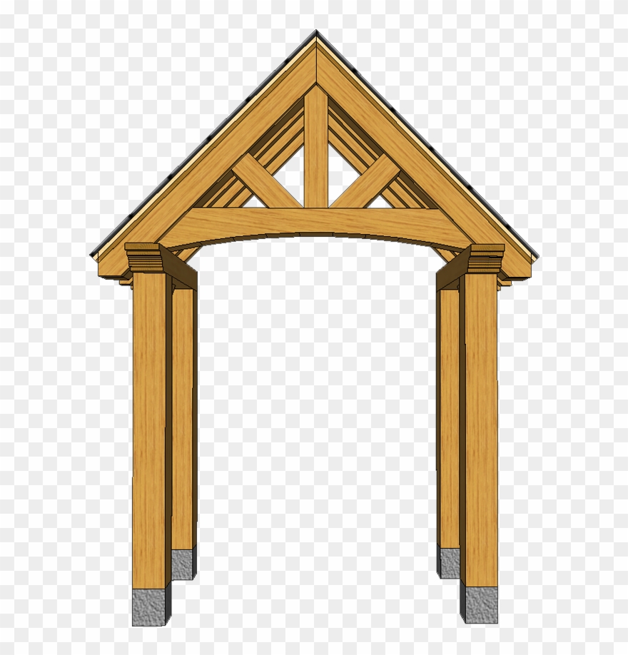 Porch B5 With Curved Truss Clipart
