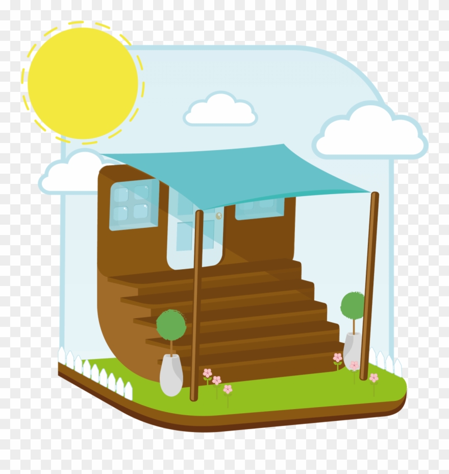 Porch Sail Shade - Porch Clipart