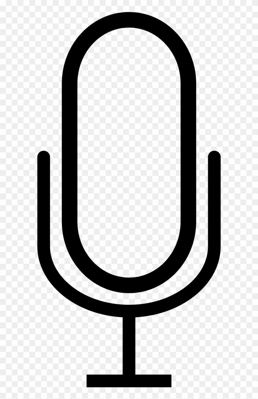 Mic Microphone Icon Png Image - Microfono Stilizzato Png Clipart