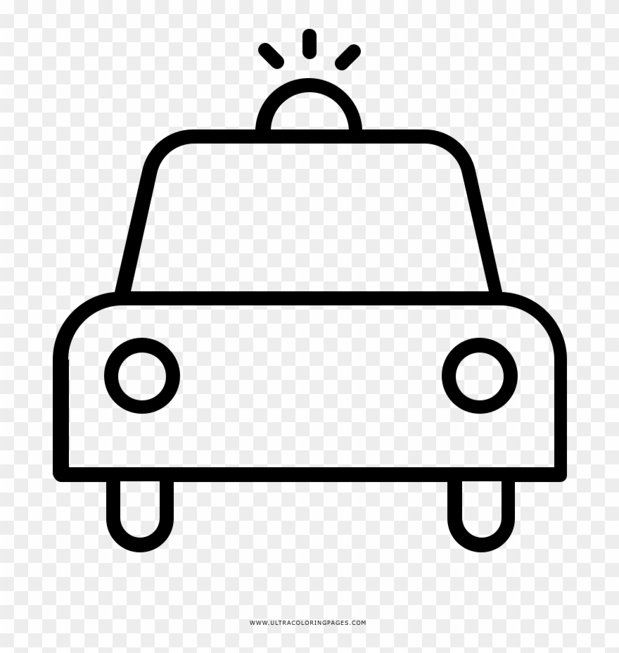 Cop Car Coloring Page Clipart