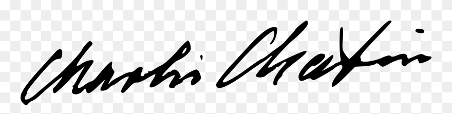 Charlie Chaplin Signature - Firma Charles Chaplin Png Clipart