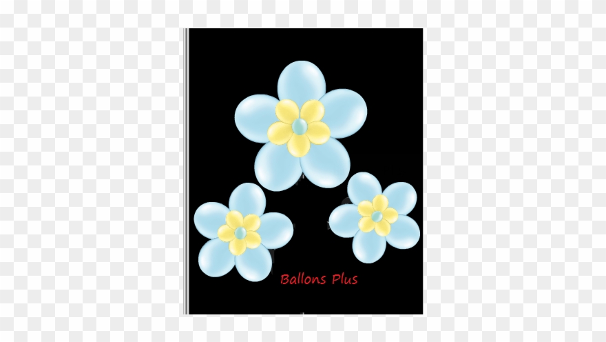 Kit Pour 3 Fleurs Bleu À Suspendre3 Fleurs V1bleu Kit - Forget-me-not Clipart