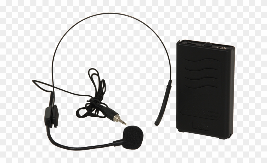Wireless Headset Microphone - Ibiza Port12vhf-bt Portable 12" Pa Speaker Usb Sd Aux Clipart