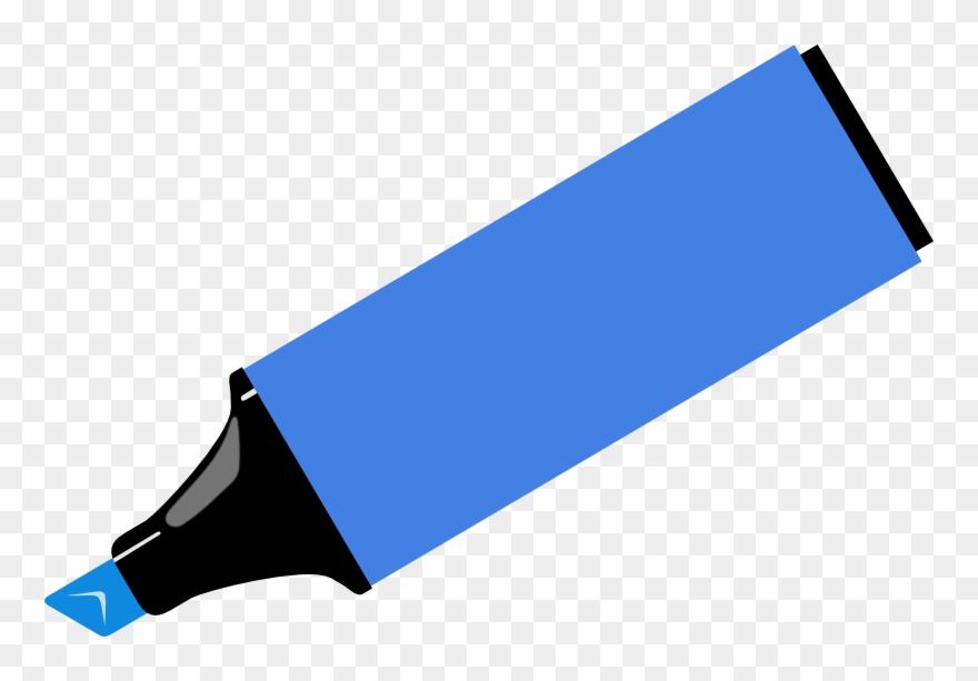 Text Marker Drawing Education Supplies Download Pngtransparent - Marker Blue Clipart