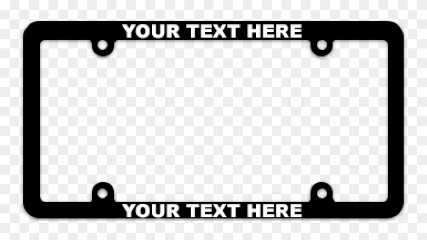 15818 Custom Blank Thin Black Plastic - Vehicle Registration Plate Clipart