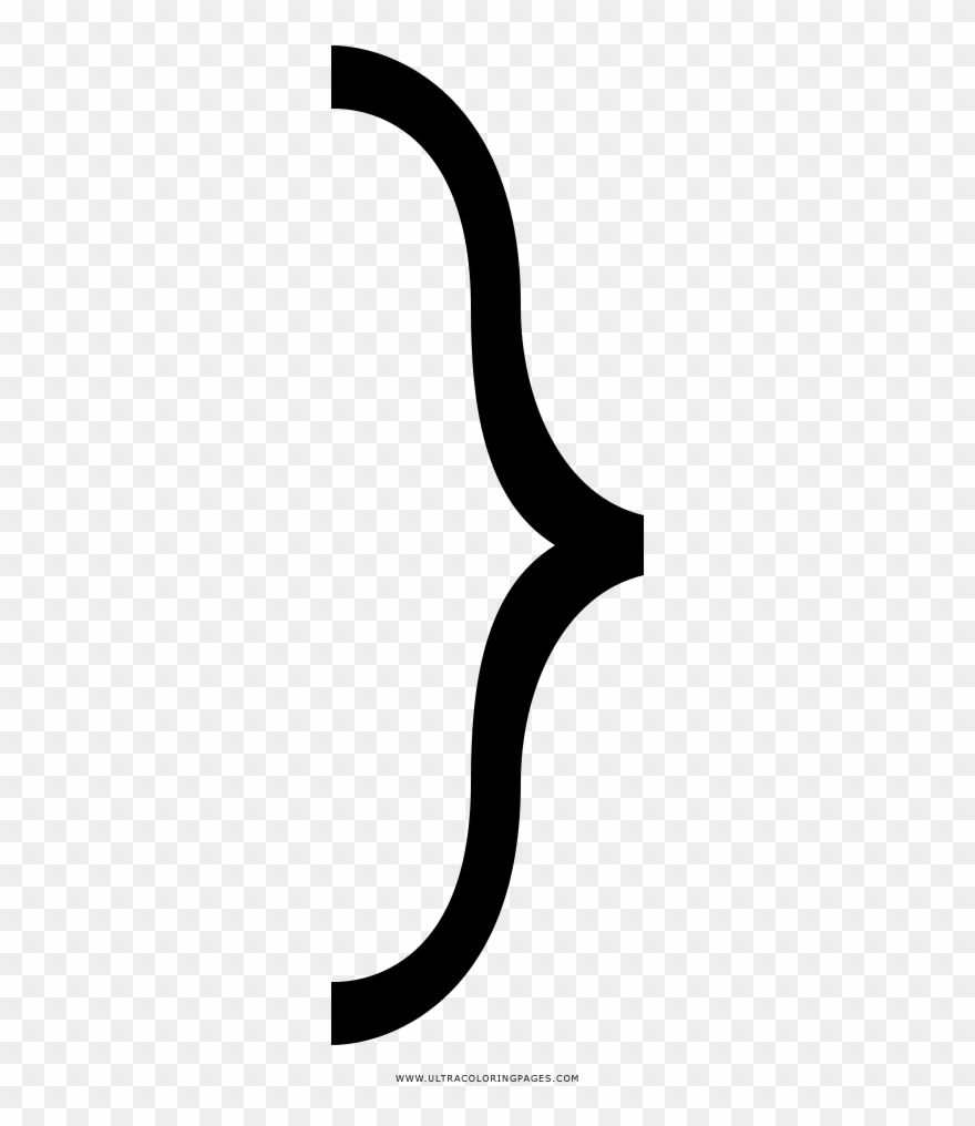 Right Curly Bracket Coloring Page Clipart (2150065) PinClipart