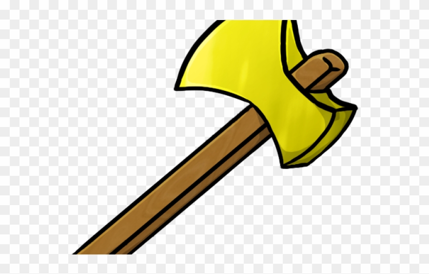 Gold Clipart Minecraft - Gold Axe - Png Download