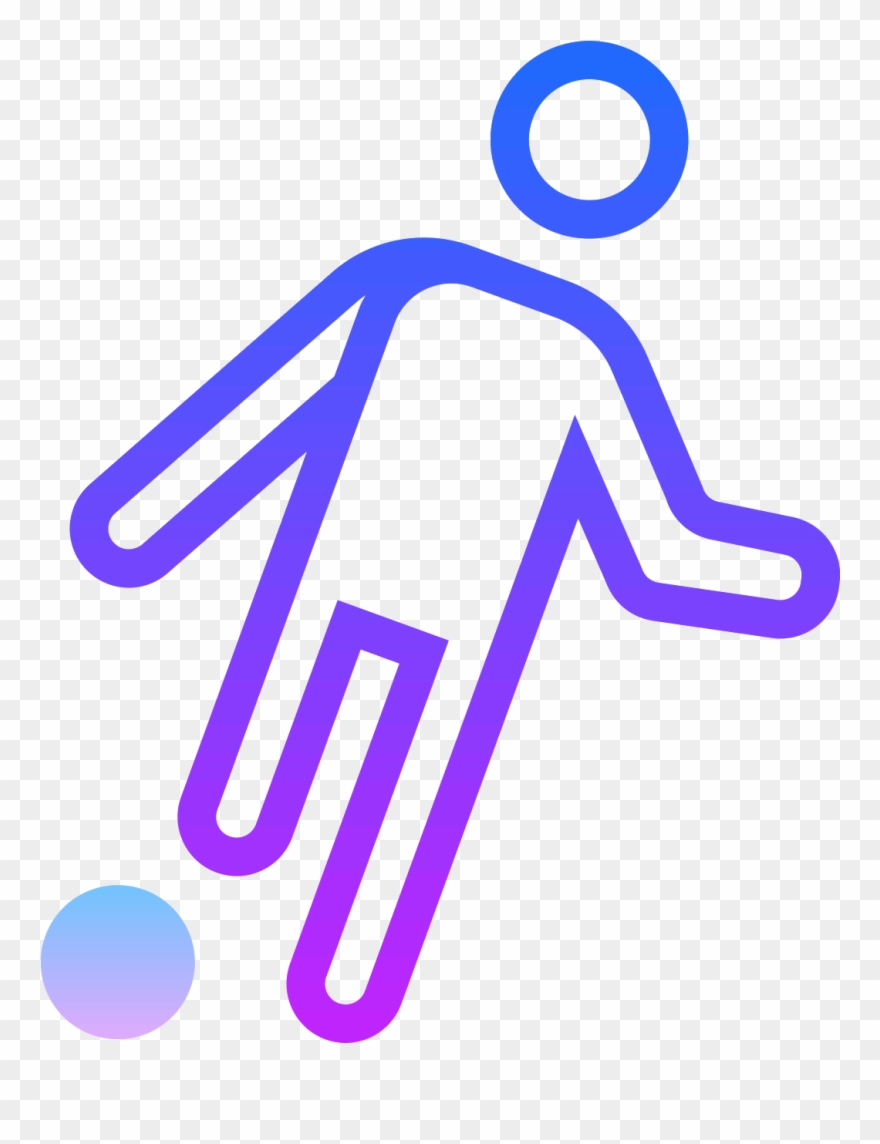 Shows A Silhouette Of A Man On With One Leg Raised - Icon Clipart