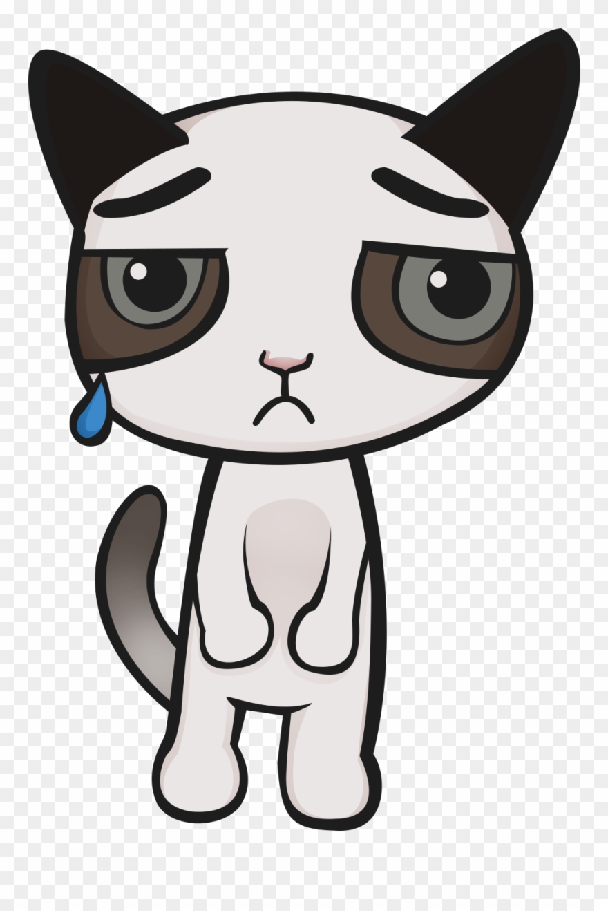 Vector Free Grumpy Cat Food Clip Art Transprent Png - Sad Cat Png Transparent Png