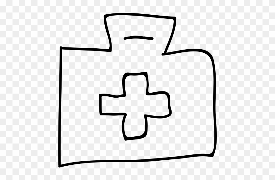 First Aid Kit Rubber Stamp - Cross Clipart