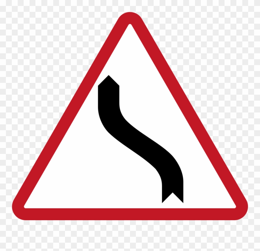 Roadsign Vector File Philippines Road Sign W1 4 Lg - Traffic Sign Clipart