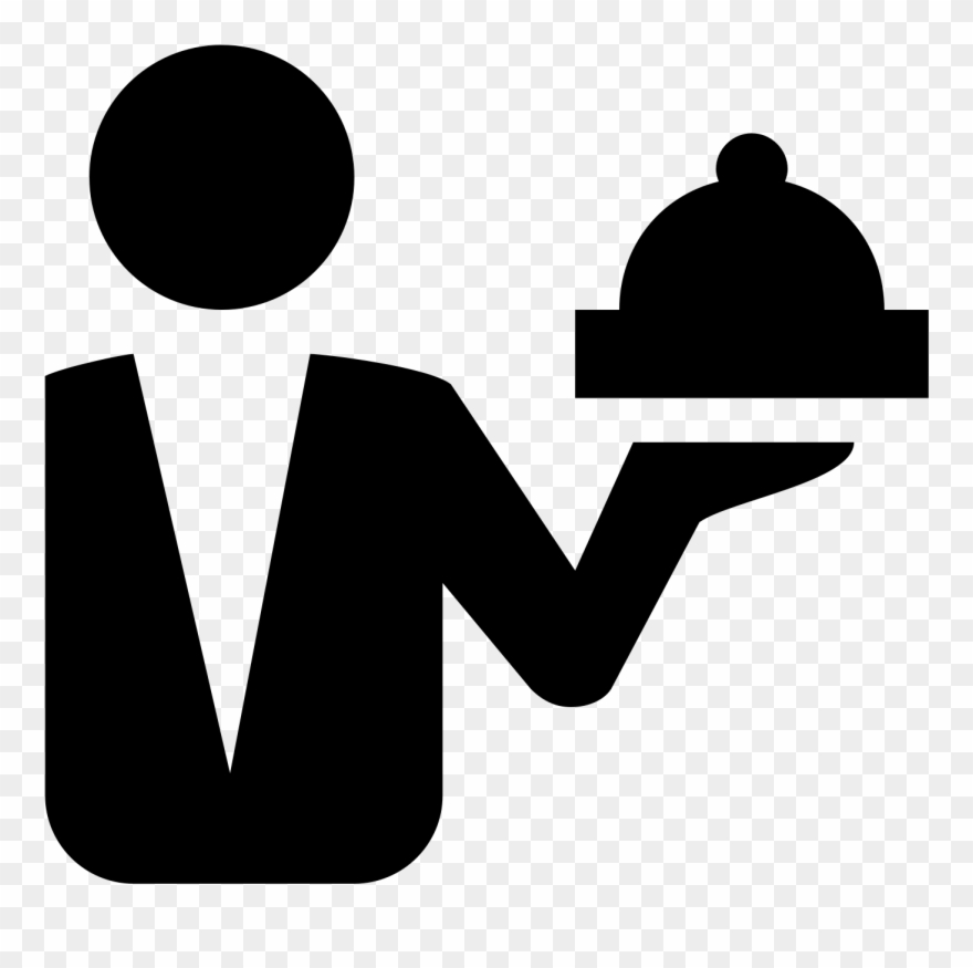 This Icon Features A Nondescript Person In A Uniform - Waiter Icon Clipart