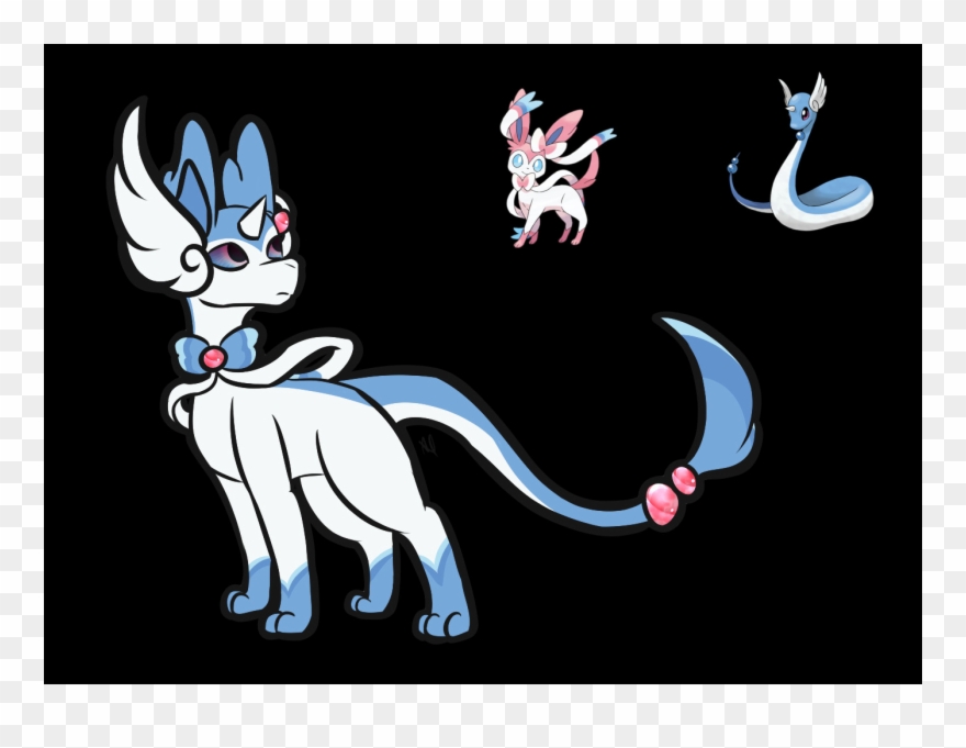 Sylveon Dragonair Pokemon Fusion - Покемоны Картинки Clipart