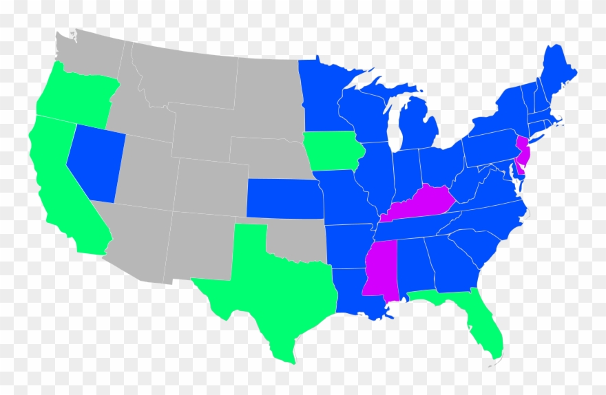Ratification By The States - Ratification Map Of 13th Amendment Clipart