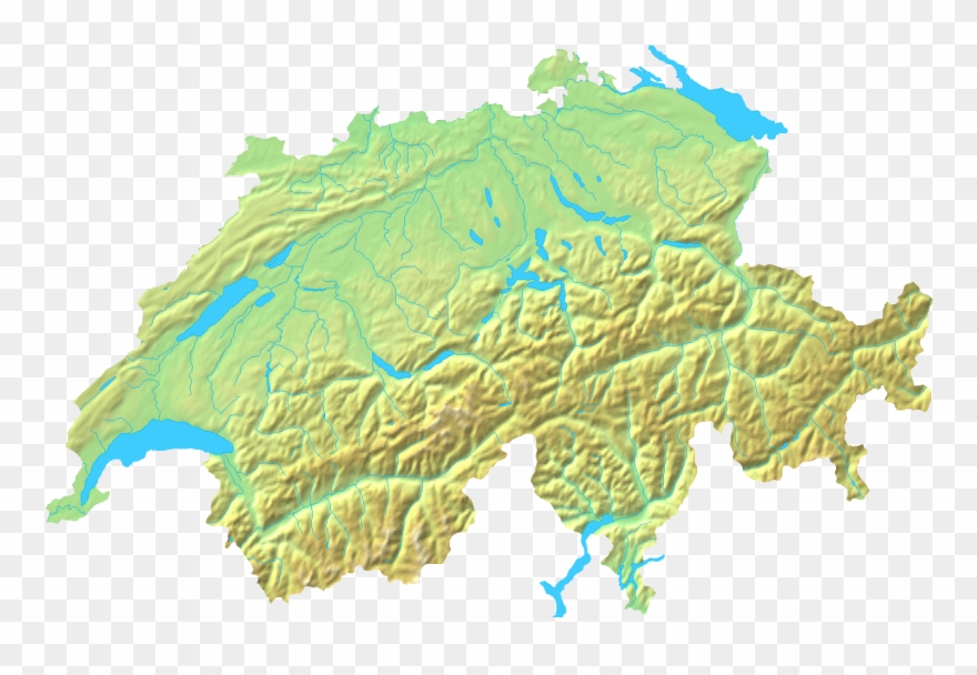 Outline Switzerland Geography An Enlargeable Map Clipart
