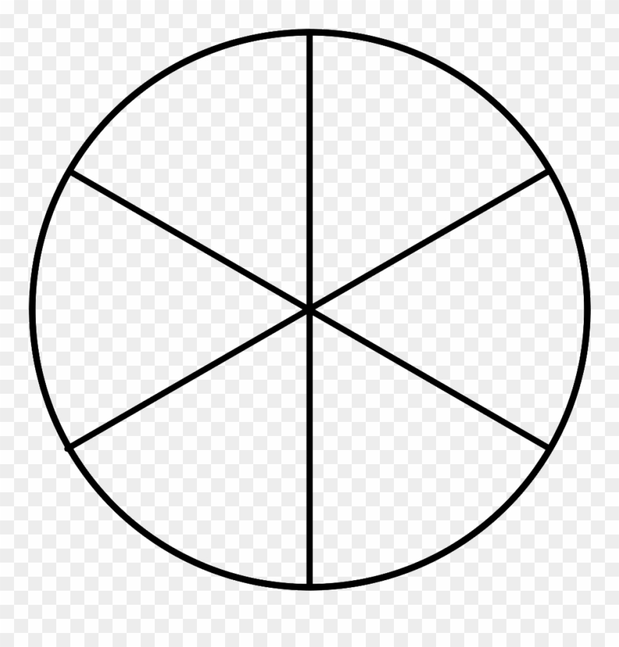 Free Fraction Clipart Christian Life Coaching, Fractions - Circle With 6 Divisions - Png Download