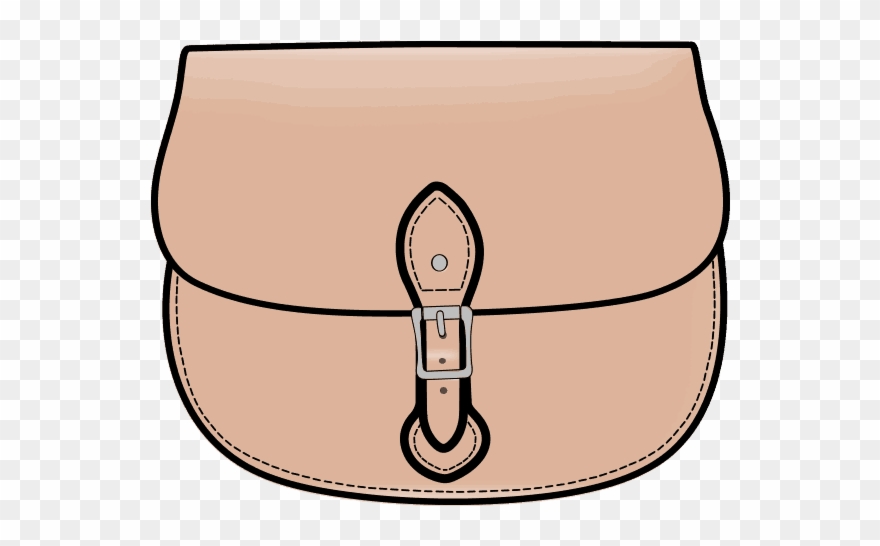 Medium Sporran In Patent Naked Taupe Leather - Cartoon Clipart