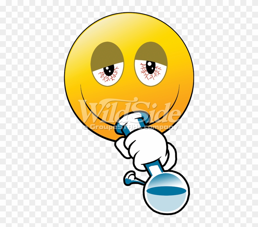 Smoking Bong The Wild Side - Bong Smoking Emoji Clipart