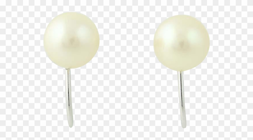 Vintage Screw Back Pearl Earrings Non Pierced - Pearl Clipart