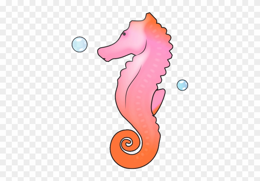 Animation Clipart Seahorse - Sea Horse Cartoon Gif - Png Download
