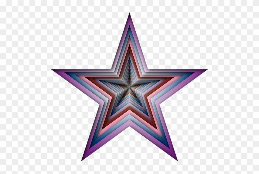 Star, Abstract, Geometric, Art, Colorful, Prismatic - Abstrakte Geometrische Kunst Des Sternes Mauspad Clipart