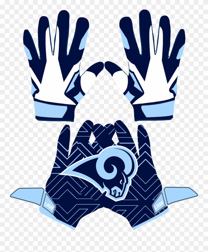 Gloves Clipart Football Glove - Los Angeles Rams Address Logo - Png Download
