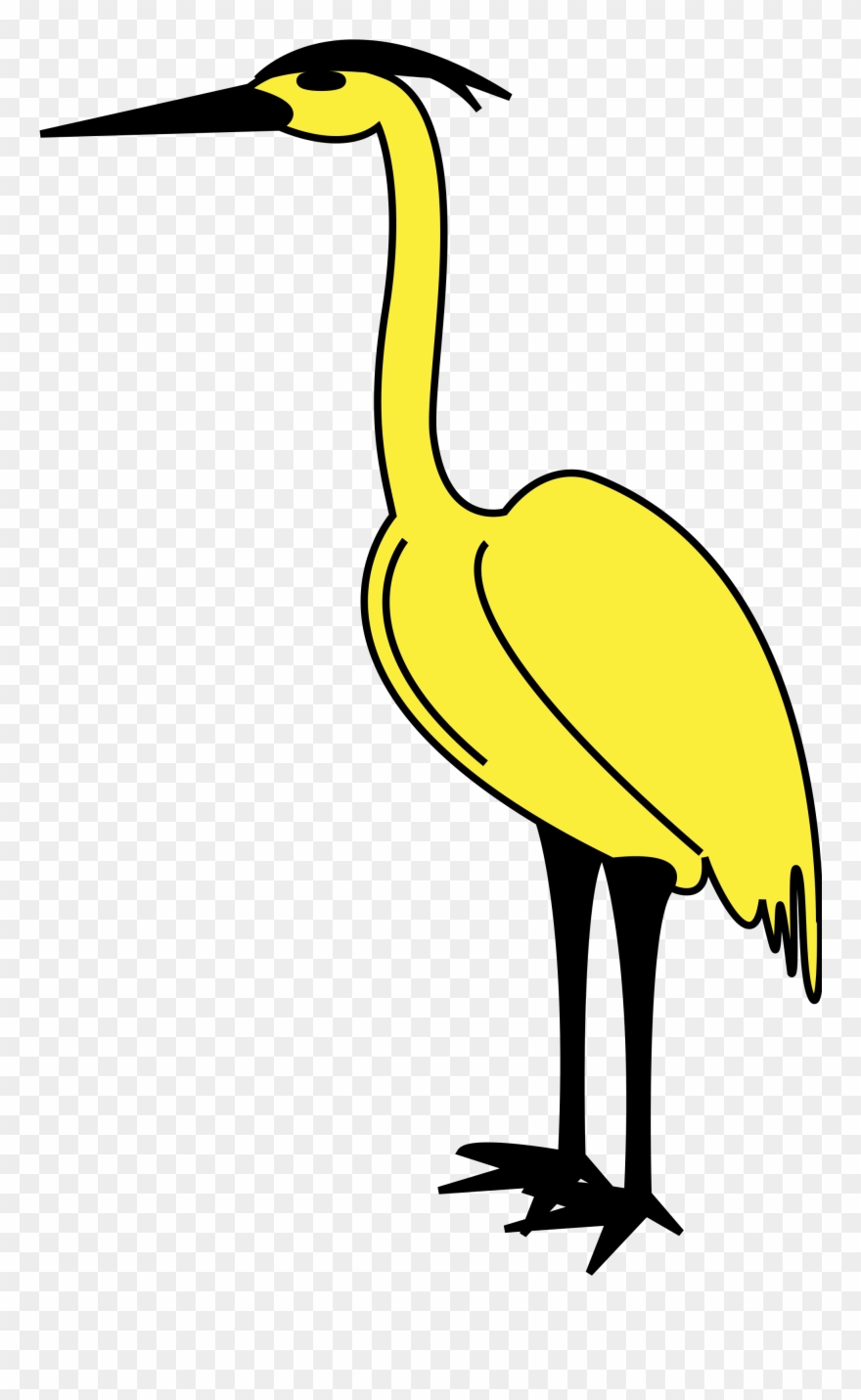 Open - Heron Heraldique Clipart