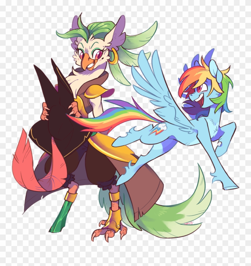 Amputee, Anthro, Artist - Mlp Captain Celaeno And Rainbow Dash Clipart