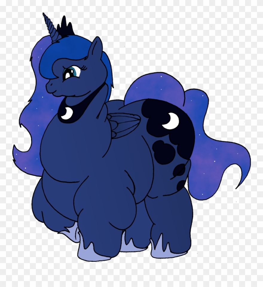 Fatponysketches, Belly, Color, Fat, Morbidly Obese, - Princess Luna Clipart
