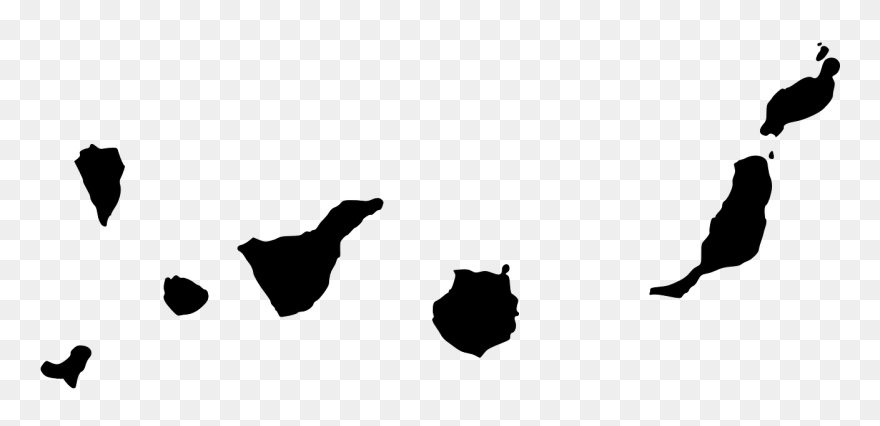 Canary Islands Map Spain - Canary Islands Silhouette Clipart