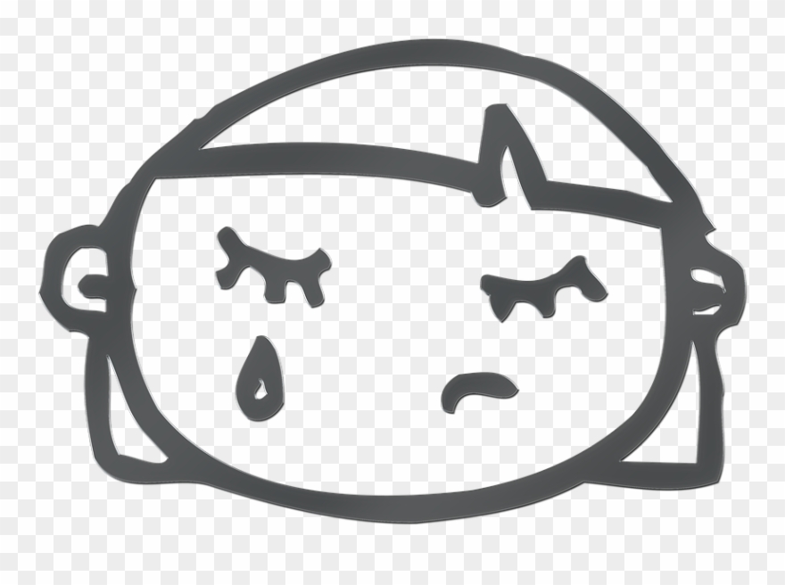 Face Head Girl Sad Tear Png Image - Funny Cartoon Faces Clipart