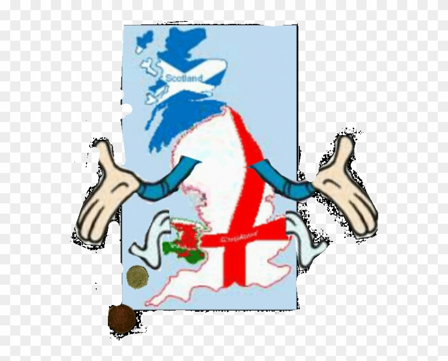 Uk Map Broken Britain - Uk Broken Clipart