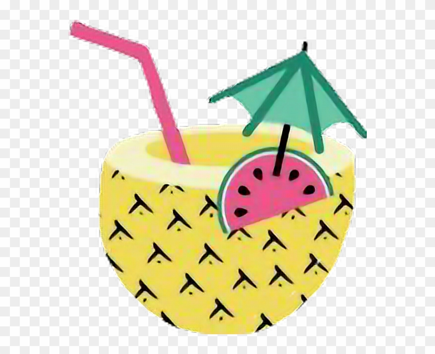Pineapples Piñacolada Summer Hawaii Drink Tikibar Piña - Flamingo Party Like A Pineapple Photo Booth Props Kit Clipart