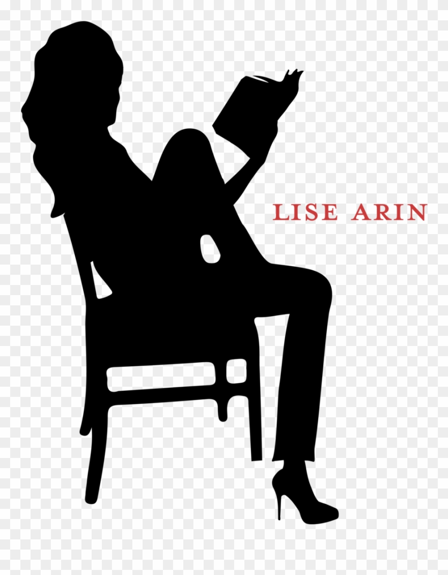 Lise Arin Logo Silhouettes Final Logo - Person Reading Silhouette Png Clipart