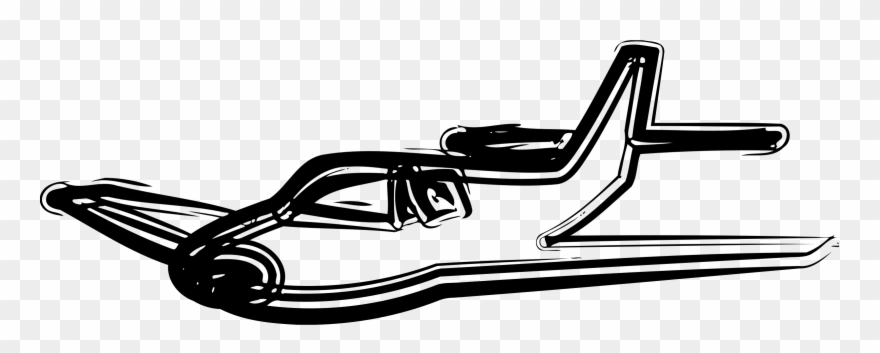 Sketched Plane - School Clipart